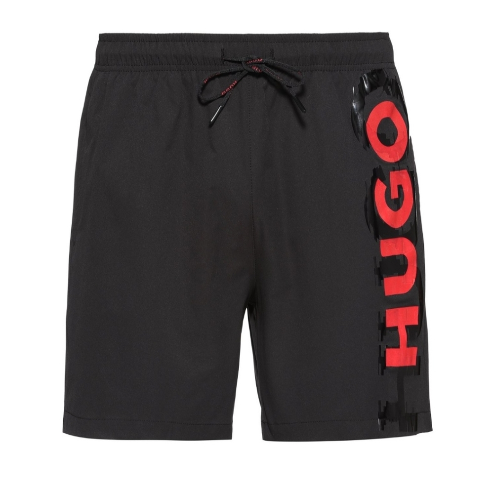 Hugo Boss. Quick-drying swim shorts with cyber-shadow logo - Picture 4 of 7